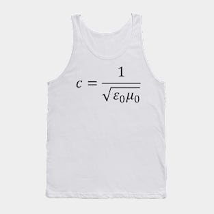 Speed Of Light Formula - Electromagnetism And Physics Tank Top